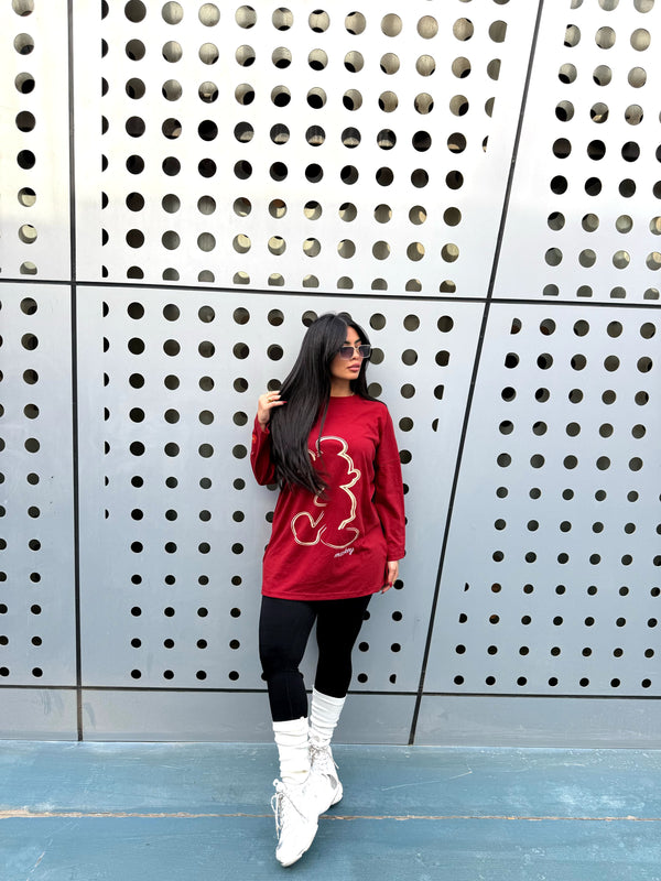 Mickey Long Sleeve Shirt red