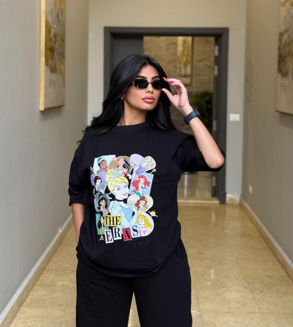 Disney Princess Sleeveless Tishirt oversize Black
